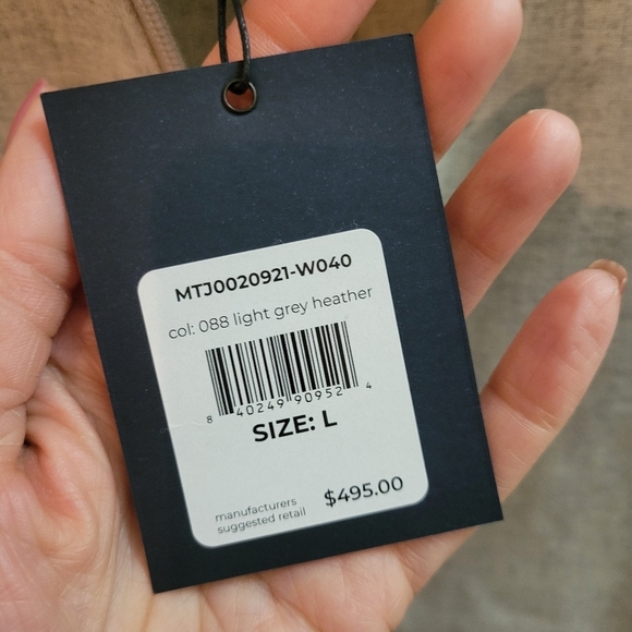 John Varvato's OTD Men's Gray Track Jacket NWT Large Quiet Luxury Streetwear - Picture 10 of 13